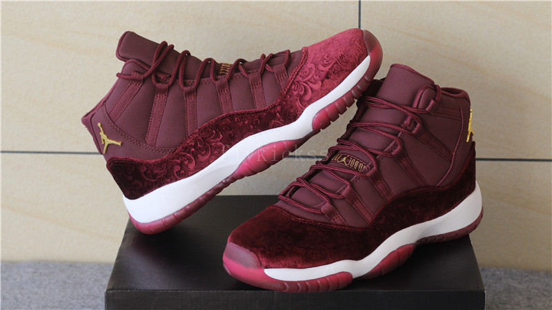 Authentic Air Jordan 11 Velvet Night Maroon High